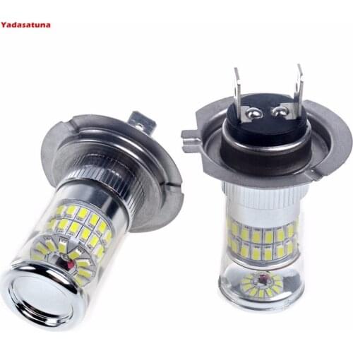 2PCS 6000K H7 Fog Lights Driving lights H7 720LM 3014 48SMD H7 Daytime running lights Reflector Mirror Design