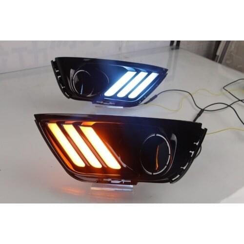 2X Three Colors LED DRL Cars Daytime Running Light Lamp For Jeep Compass 2017-2018