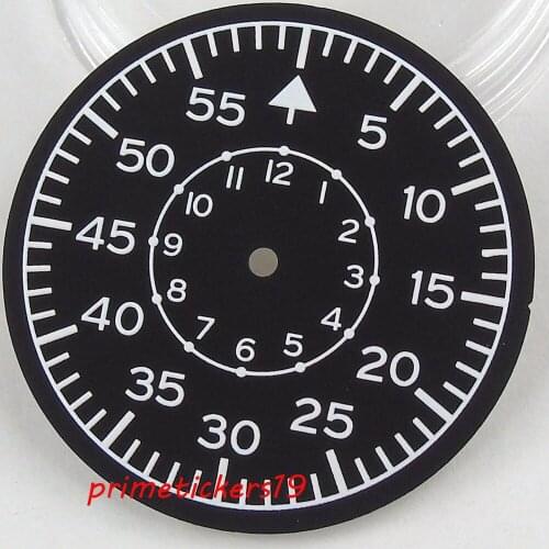 35.5mm black sterile dial fit MIYOTA 8215 MINGZHU 2813 ST1612 movement