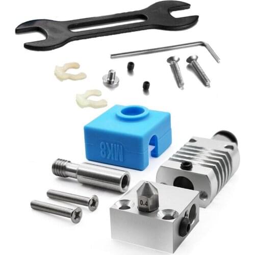 3D Printer Accessory Extrusion Head 0.4mm All Metal Hotend Kit for Creality Cr-10 / Ender-3S Cr-10 Pro Printer