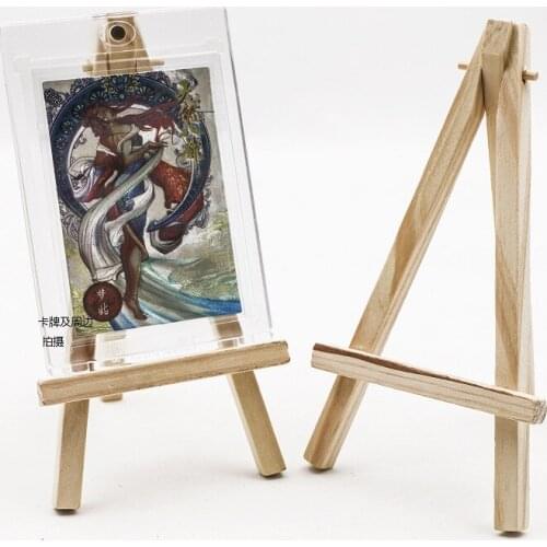 5pcs Wood Artist Easel Wedding Table Name Board game Card Photos Stand Display Holder trading card holders Party Table Tools