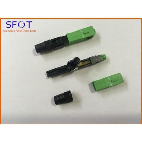 Free shipping, SC/APC SM Fiber Optic Fast Connector, Pre-embedded, Telecommunication Standard, Fiber Connector, 50pcs/lot