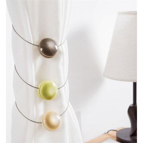 Curtain Holder Simple Cat-eye Resin Magnet Curtain Buckles Home Tieback European Round Shape Window Curtains Accessories