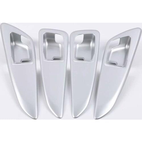 For Mitsubishi Eclipse Cross 2017-2020 Carbon Fiber Inner Door Handle Bowl Cover Trims Panel Frame Sticker Interior Accessories