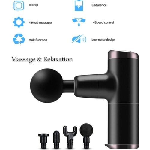 New Electric Massage Gun Deep Muscle Fascial Body Massager Gun Tissue Percussion Small Fitness Equipment Acid Relief Pain Relax