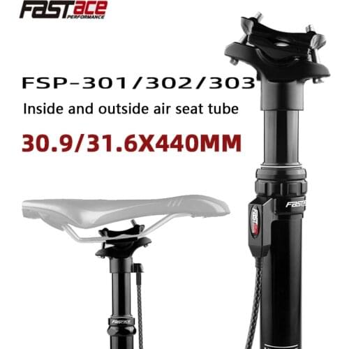 FASTACE MTB Seatpost Bicycle Telescopic Dropper Adjustable Cushioned Seatpost 30.9 31.6MM Air Saddle Tube Droper Post Bike Piece