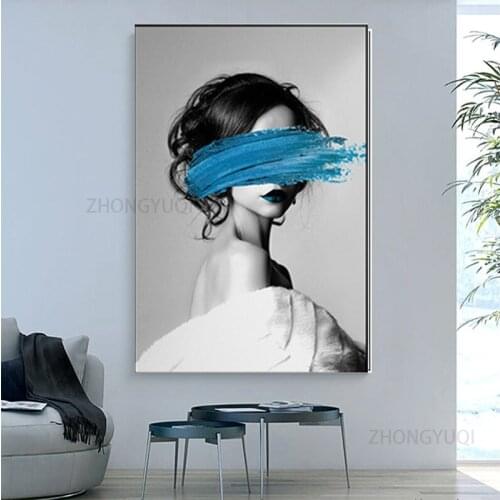 Unframed Canvas Wall Art for living room Painting Abstract Home Wall Decoration Paintings Woman oil canvas painting