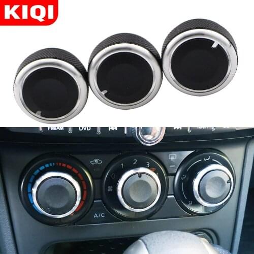 KIQI AC Knob for Nissan Qashqai 2012 Air Conditioning KnobS Heat Control Switch Button Knob Aluminum Alloy Car Styling