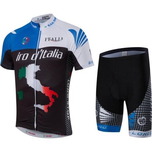 TELEYI Iro d'ltalia Bike Team Men Racing Cycling Jersey shorts set Bike Clothing Short Sleeve Bicycle Clothes Ropa Ciclismo