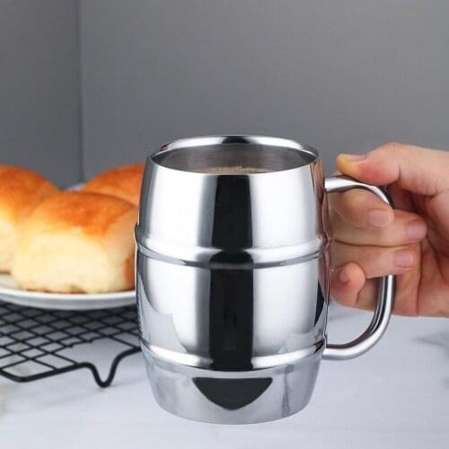 Stainless steel beer mug Mug Coffee Cup double insulation cup milk tea cup bar beer spirits cup coffee mug