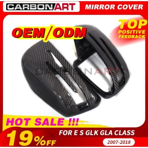 Carbon fiber mirror cover for MB E class W207 W212 S class W221 GLK class X204 X156 GLA for banz E S GLK GLA replacement