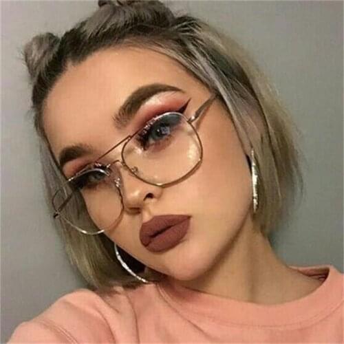 Retro Square Glasses Women Metal Spectacle myopia glasses Frame Men EyeGlasses Frame nerd optical frame Clear lens Eyewarer