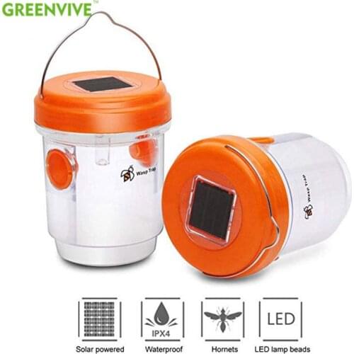 Bee Catcher Wasp Trap Catcher Solar Powered Flying Suspension LED Bee Hornet Trap Catcher Hanging Non-toxic Insect Control Tools