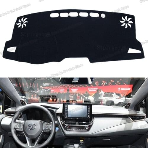 Lsrtw2017 Polyester Car Dashboard Pad Cover Sun Shade Mat Insulation for Toyota Corolla 2007-2020 E170 E210 E140 Accessories