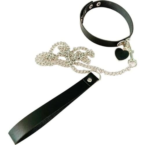 Little fairy caring girl sexy loli maid drag chain rope chain neck ring Japanese soft girl sm training