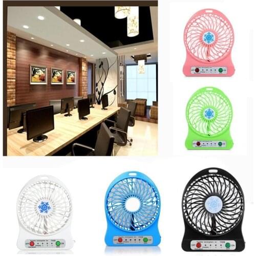 Mini Portable Fan Usb Rechargeable Fan Mini Desk Third Light Fan Cooling Air Rechargeable LED Wind Cooler Air Fans Cooler R8Y3