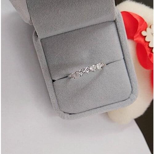 Fashion Heart shape Promise Ring WHITE Zircon Engagement Wedding Band Rings For Women Party Jewelry