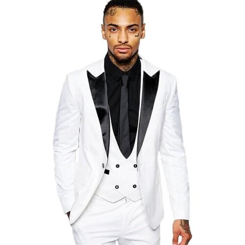 Men Suits British StyleSlim Fits Social Blazer Costume Made Casual Business Wedding Groom Best Man Prom Suit Jacket+Pants+Vest