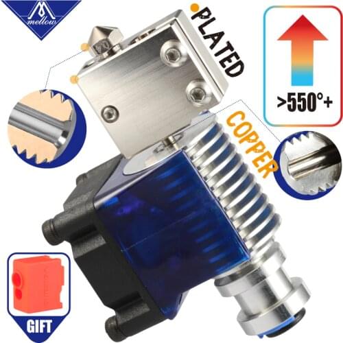 Mellow 12v/24v Nf-v6 Plated Copper Volcano Hotend Remote Bowen Print J-head Hotend Full Kit For 3D Printer E3d Hotend For Pt100