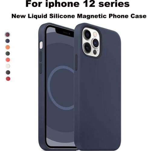 Original Magnetic Silicone Case For iPhone 12 Pro Max Magnetism With Animation Silicone Case For iPhone 12 Mini Cover With Box