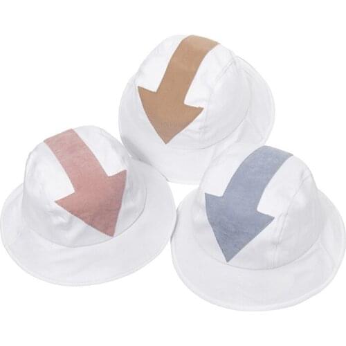 Bucket Hat Cotton Sunbonnet Outdoor Arrow Symbol Printed Tide Flat Top