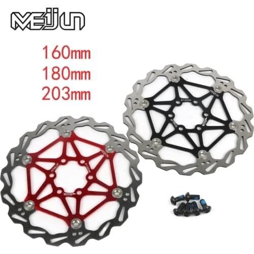 MEIJUN Mountain Road Bike Floating Disc Brake Pads 160mm 180mm 203mm Six-nail Disc Rotor Floating Disc Brake Pads Bicycle Rotors
