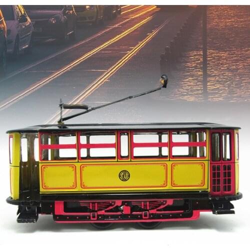 Retro Wind Up Tram Cable Bus Clockwork Streetcar Toy Vintage Collection Kid Gift