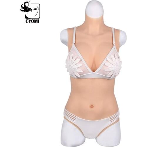 CYOMI 3G C/D/E Cup Large Size Silicone Triangle Bodysuit Male to Female Bikini Tights Silicone Breast Forms for Drag Queen