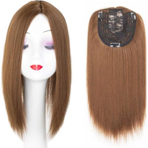 Women Synthetic Hair Pieces 3 Clips In One Piece Hair Extension Long Straight High Temperature Fiber for Lady