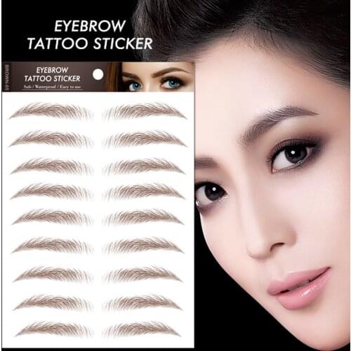 Eyebrow Tattoo Peel Off 6d Eyebrow Tattoo Sticker Nature False Eyebrows For Women Long Lasting Waterproof Cosmetics