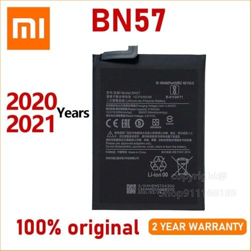 Xiao Mi Original 5160mAh BN57 Battery For Xiaomi BN57 High quality Batteries With Tracking number