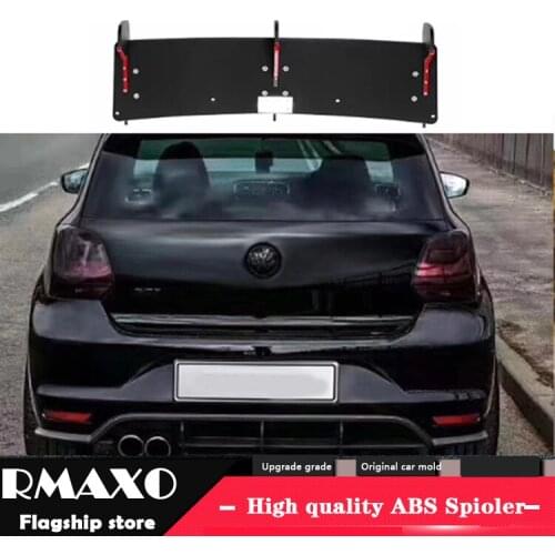 For VW polo gti Body kit spoiler 2011-2017 For polo gti ABS Rear lip rear spoiler back Bumper Diffuser Bumpers Protector