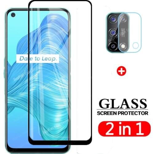 2 in 1 tempered glass for Oppo realme v5 full screen protector film For realme real me 7 X7 pro 7i protective camera lens Glass