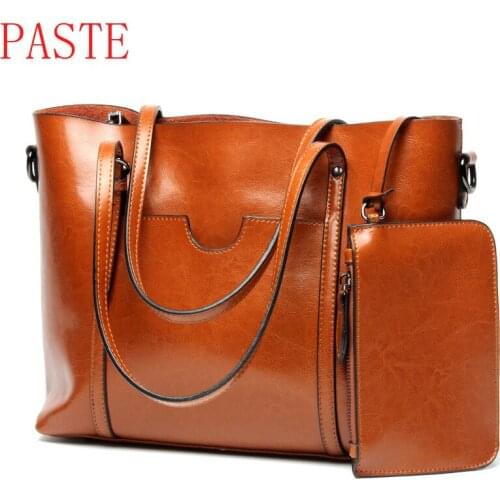 2018 genuine leather women bag fashion Women Handbag Large Shoulder Bags Elegant Ladies Tote Satchel Purse Top-handle bags