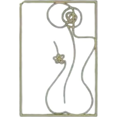 Gold Female Wall Decoration Metal Feminine Line Art Ornamet Modern Abstract Crafts for Home Living Room Bedroom TS2