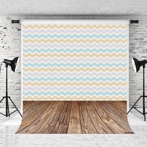 VinylBDS Newborn Photography Backdrops Retro Wood Floor Cartoon Stripes Photography Kids Background