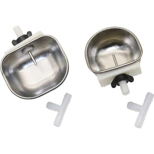 Stainless Steel Rabbit Water Bowl Farm Rabbit Automatic Drinker Rabbit cage fix cup Raising Fox Mink Drinking Bowl 1 Pc