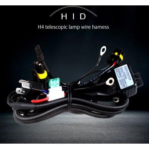 1pcs H4 hid relay harness hid xenon kit H4-3 H13-3 9004-3 9007-3 bixenon wiring harness hi lo controller wire cable harness