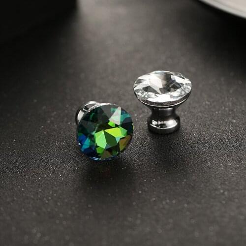 10pcs 30mm Multicolored Crystal Cupboard Door Handles Shiny Glass Diamond Door Drawer Cabinet Dresser Closet Knobs Pull Knobs