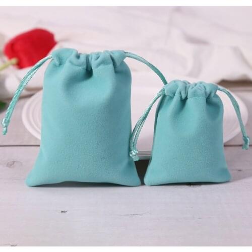 100 Velvet Gift Bag Jewelry Packaging Drawstring Pouch Makeup Lipstick Birthday Wedding Party Bags Wrapping Supply Sack Custom