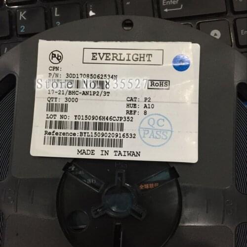 100PCS/LOT ( Make EVER LIGHT ) 2012 0805 blue SMD LED lamp beads bright LED light emitting diode