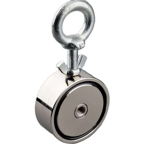 200KG *2 Double Sides Neodymium N52 Magnet Power Salvage Magnet Hook Deep Sea Super Strong Fishing Magnets Magnetic Search Tool