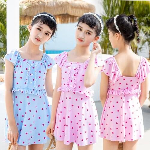 202 New Fashion Childrens Swimsuit 5-9 Years Old Girl Child Bathing Hot Spring Integrated Princess Dress Swimming Suit