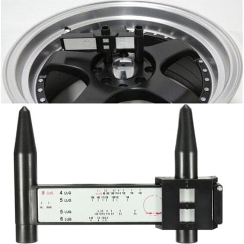 2020 Hot Sale Wheel Rim Bolt Pattern Sliding PCD Measuring Tool Gauge Ruler 8 Holes PCD Ruler Lugs Hub Pitch Measurement Tool