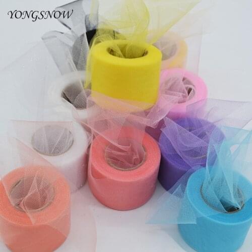 25yard/lotl 2inch Bright Tulle Roll Fabric Spool Tutu Skirt Party Gift Crafts Decorative Wedding DIY Decoration Party Supplies