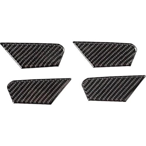 Carbon Fiber Interior Door Bowl Cover Car Accessories Compatible for Alfa Romeo-Giulia 17-19, 4Pcs