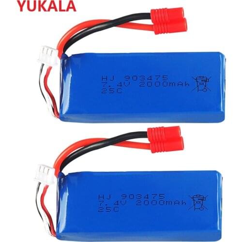 7.4V 2000mAh 12428 for X8C X8W X8G X8HW X8HC X8HG quadrocopter 7.4 V 2000 mAh high capacity Lipo battery 903475