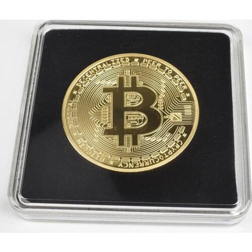 Acrylic Square case Packaging Bitcoin Bit Coin Litecoin Ripple Ethereum metal cryptocurrency Coin