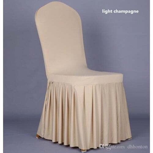 50pcs/lot High Quality Chair skirt cover Wedding Banquet Chair Protector Slipcover Decor Pleated Skirt Style Chair Covers
