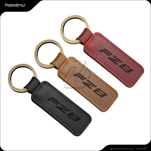 Motorcycle Cowhide Keychain Key Ring Case for Yamaha FZ8 Fazer Models
